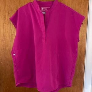 Figs Raspberry Oversized Top-M